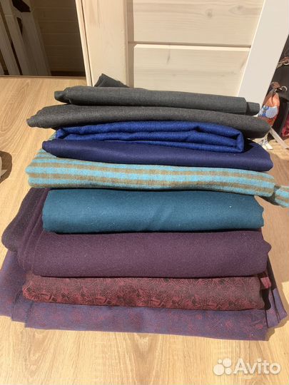 Ткани шерсть, хлопок, ситец, шёлк, фланель