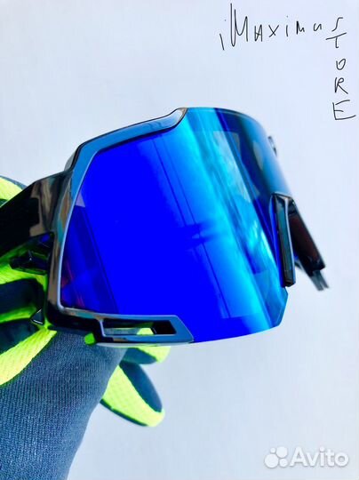 Спортивные солнцезащитные очки чёрно-синие