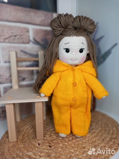 Кукла вязаная. Кукла крючком. Кукла игрушка