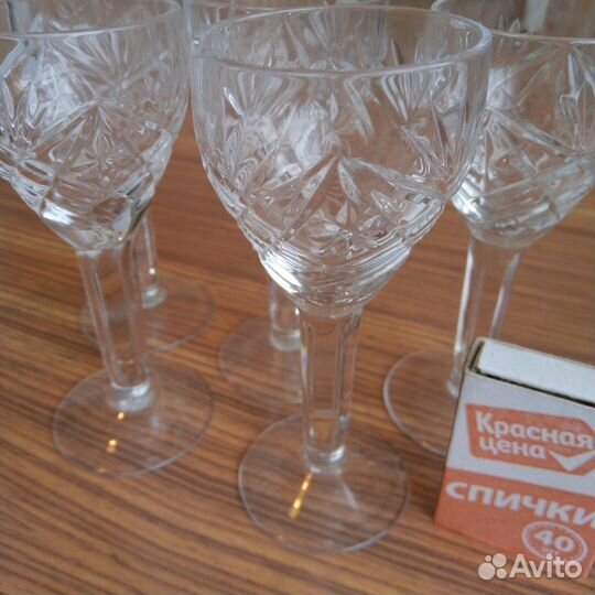 Набор хрустальных рюмок 6 штук