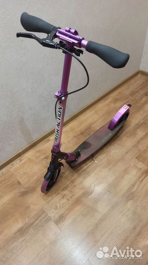 Складной двухколесный самокат rush action