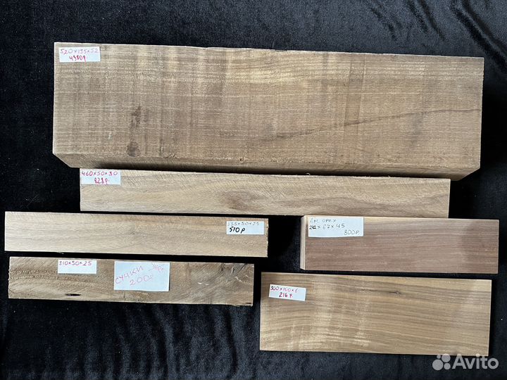 Венге, Амарант, Бубинга, Зебрано, Падук, Мербау