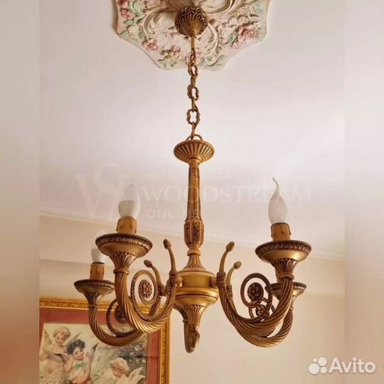 Люстра. Бронза. Антиквариат. Винтаж из Европы