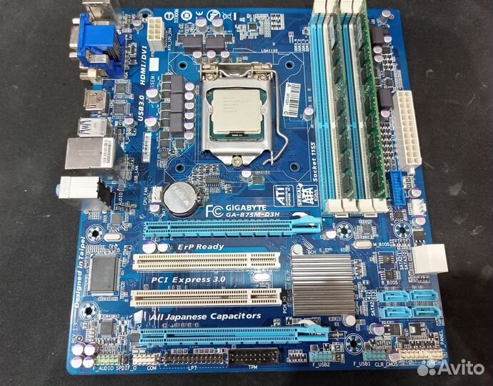 Материнская плата с процессором