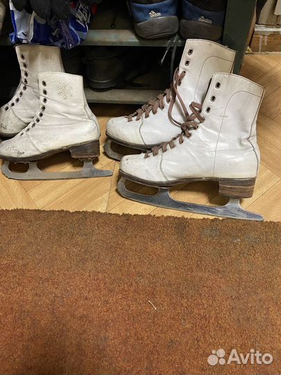 Коньки фигурные детские б/у СССР
