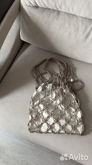 Хлопковые авоськи с джинсовым мешочком