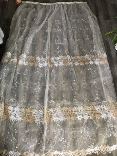 Тюль из двух половинок