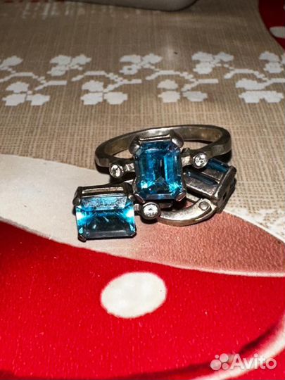 Серебряные серьги кольца 875*