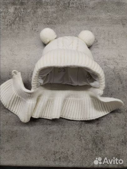 Шапочка Журавлик 38-40 р. для новорожденных