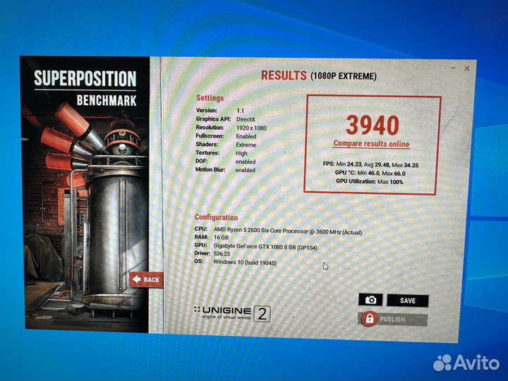 Gigabyte GTX 1080 WindForce OC 8гб