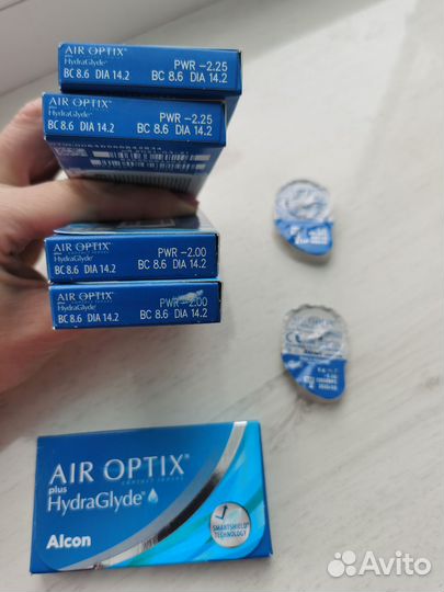 Линзы контактные air optix - 2 и - 2.25