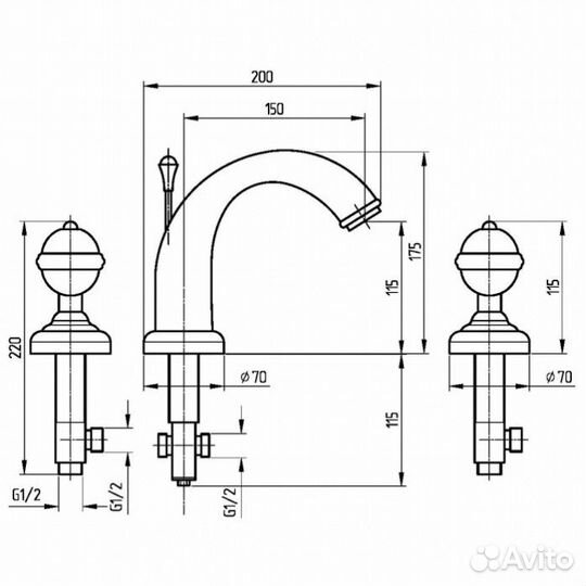 Смеситель для раковины Migliore Cristalia 30941 хром