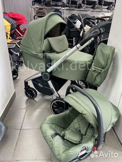 Коляска 3в1 Luxmom 780 оливковый