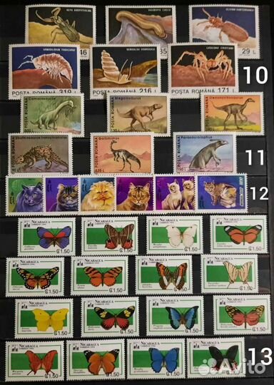 Коллекция марок 60-90х фауна 2 (чистые)
