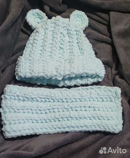 Комплект шапка и снуд