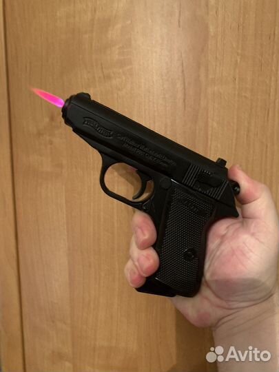 Зажигалка в виде пистолета Walther металл