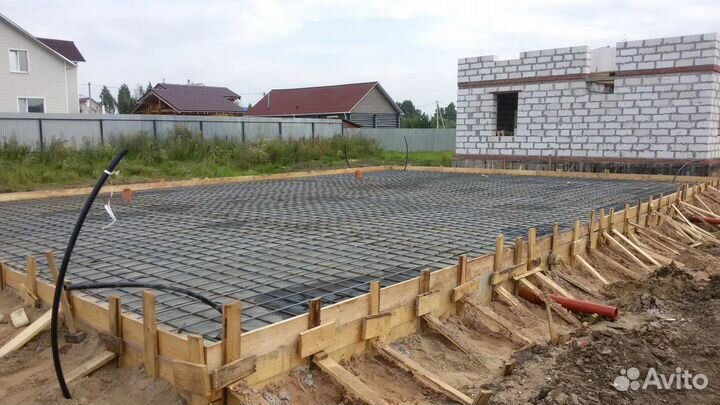 Бетонные работы. Отмостки/площадки/полы и др