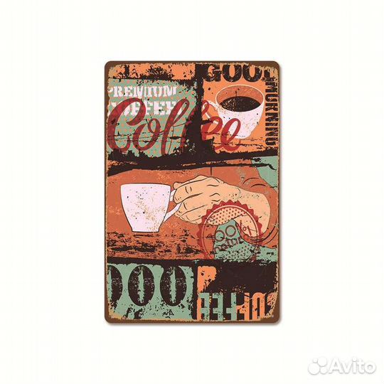 Декоративная табличка Coffee кофе кофейня