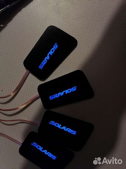 Подсветки ручек салона Hyundai солярис 1