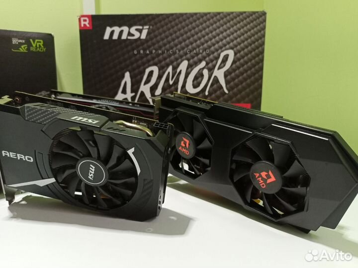 Видеокарты RX 560-470-580-GTX1060-1660