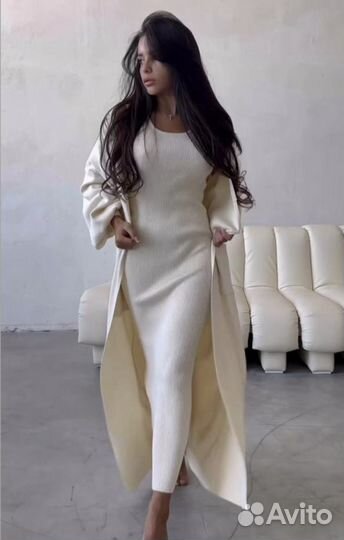 Двойка платье с кардиганом
