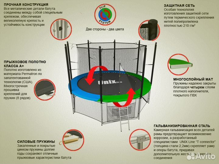 Батут unix line Classic 8 ft (inside)