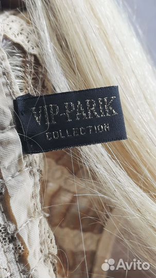 Парик из натуральных волос блонд 60 см