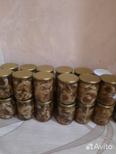 Грибы опята маринованные и беляки