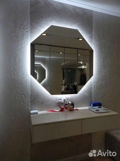 Напольное зеркало с подсветкой