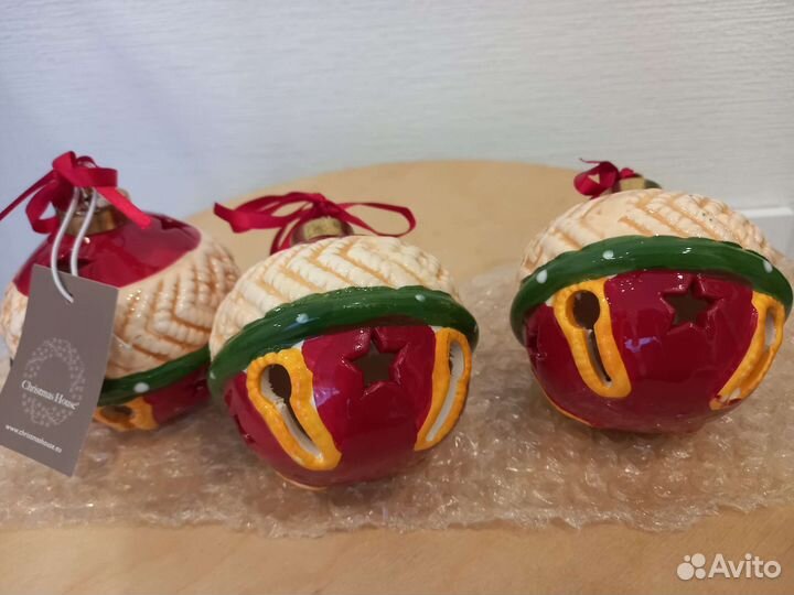 Набор керамических новогодних шаров