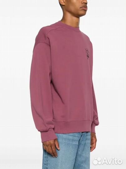 Carhartt Stamp Sweat Dusty Fuchsia(Stone Washed)