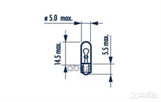 Лампа W1,2W 24V W2X4,6d HCV 17040 Narva