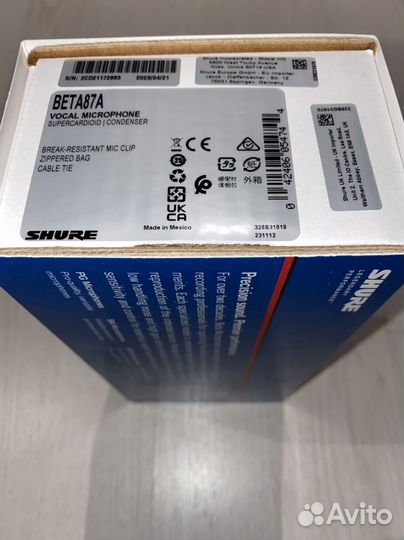 Новый микрофон Shure Beta 87A