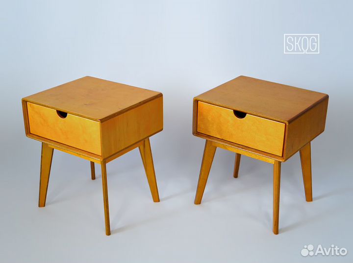 Тумба «Обычная» в желтой морилке