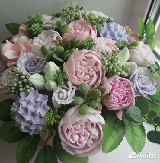 Букет из мыла ручной работы