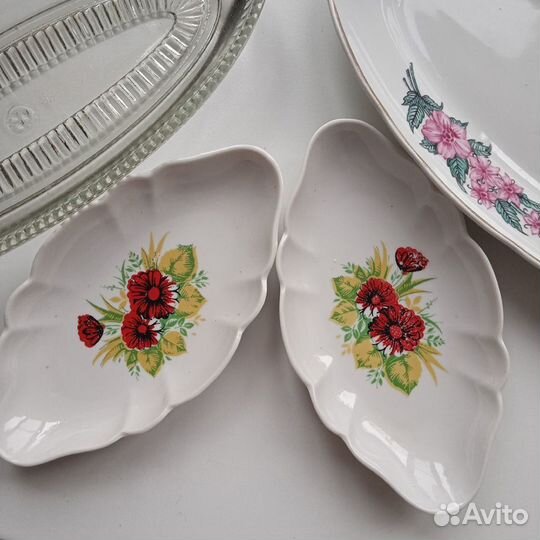 Селедочницы СССР фарфор, стекло