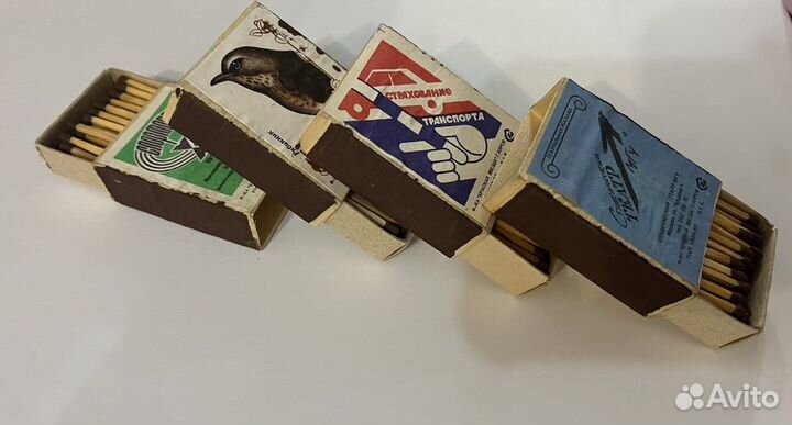 Спички СССР в деревянном коробке