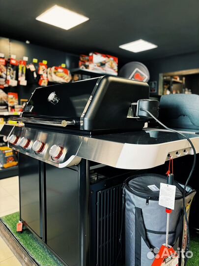 Газовый гриль weber genesis E-415 черный