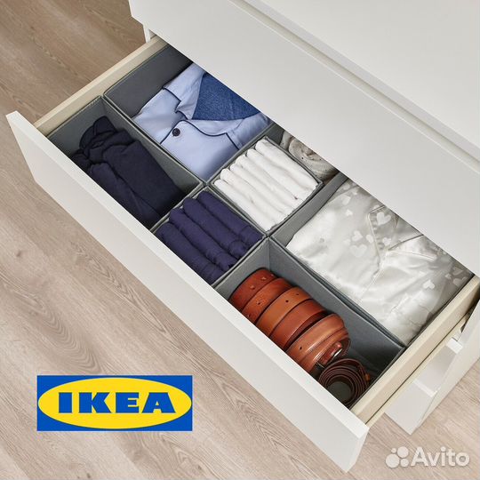 Набор 6 коробок скубб IKEA для хранения украшений