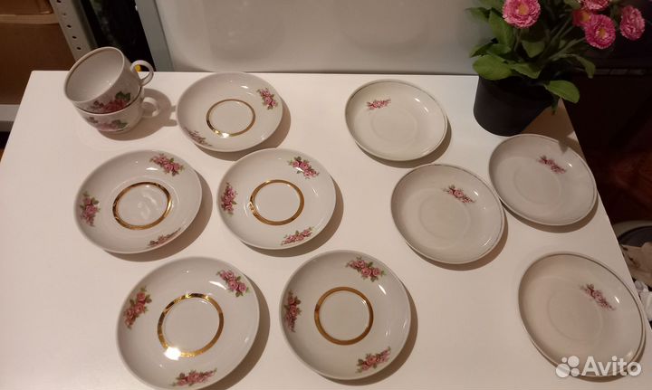 Фарфоровые блюдца СССР