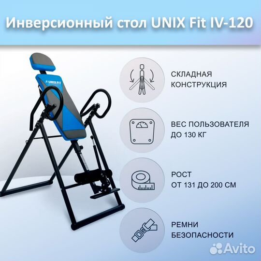Инверсионный стол unix Fit IV-120 арт.120и.71