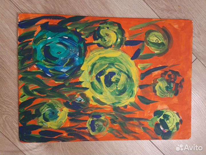 Картина акрилом на холсте