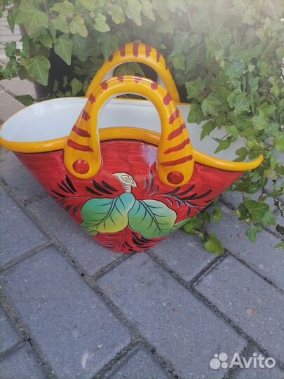 Сумка - кашпо фаянс Италия