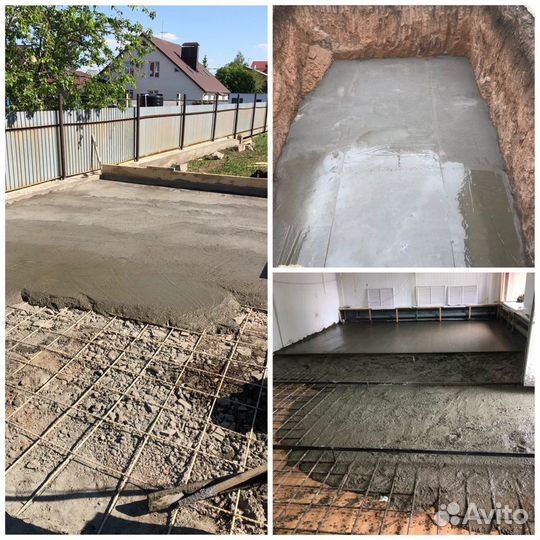 Бетонные работы. Заливка бассейнов