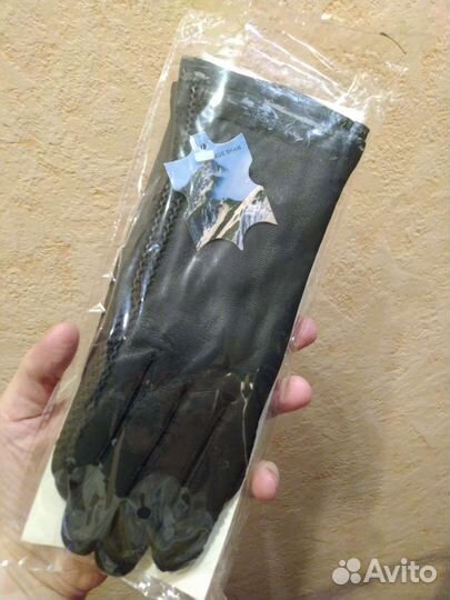 Перчатки женские кожаные новые р. 7,5