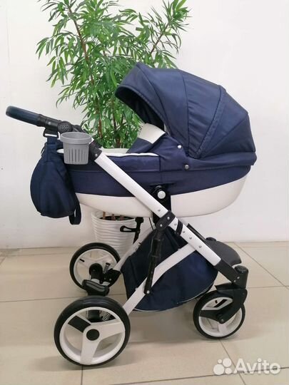 Коляска 3в1 Lonex Comfort (синий текстиль)