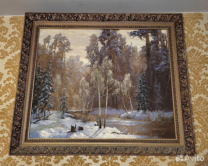 Картина маслом на холсте,Оттепель''