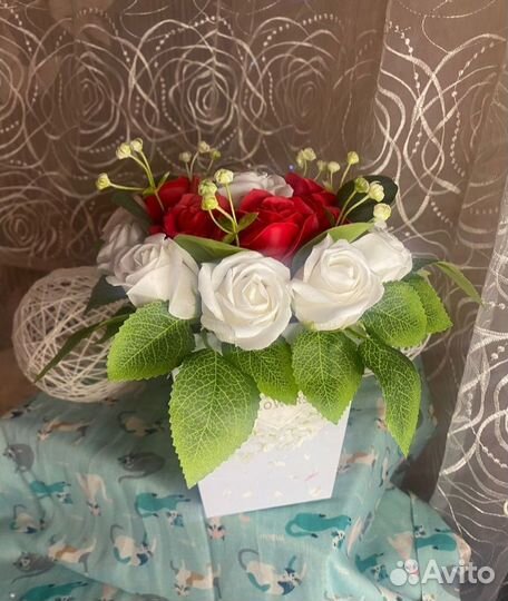 Букеты из мыльных роз