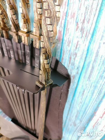 Каминный набор Щит-подставка Герб на 10 шампуров А