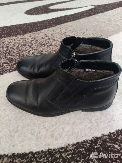 Ботинки зимние кожанные